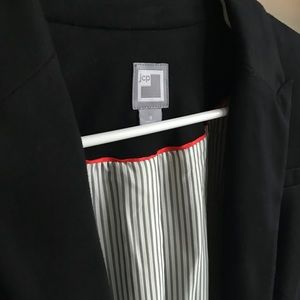 Casual, striped cuff blazer